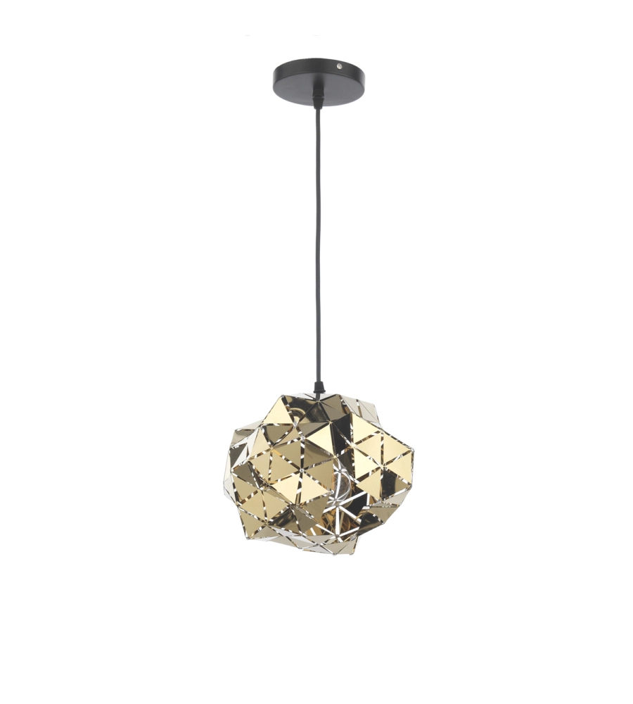 LAMPADA A SOSPENSIONE PICCOLA "ANDROMEDA" NERA E ORO, E27