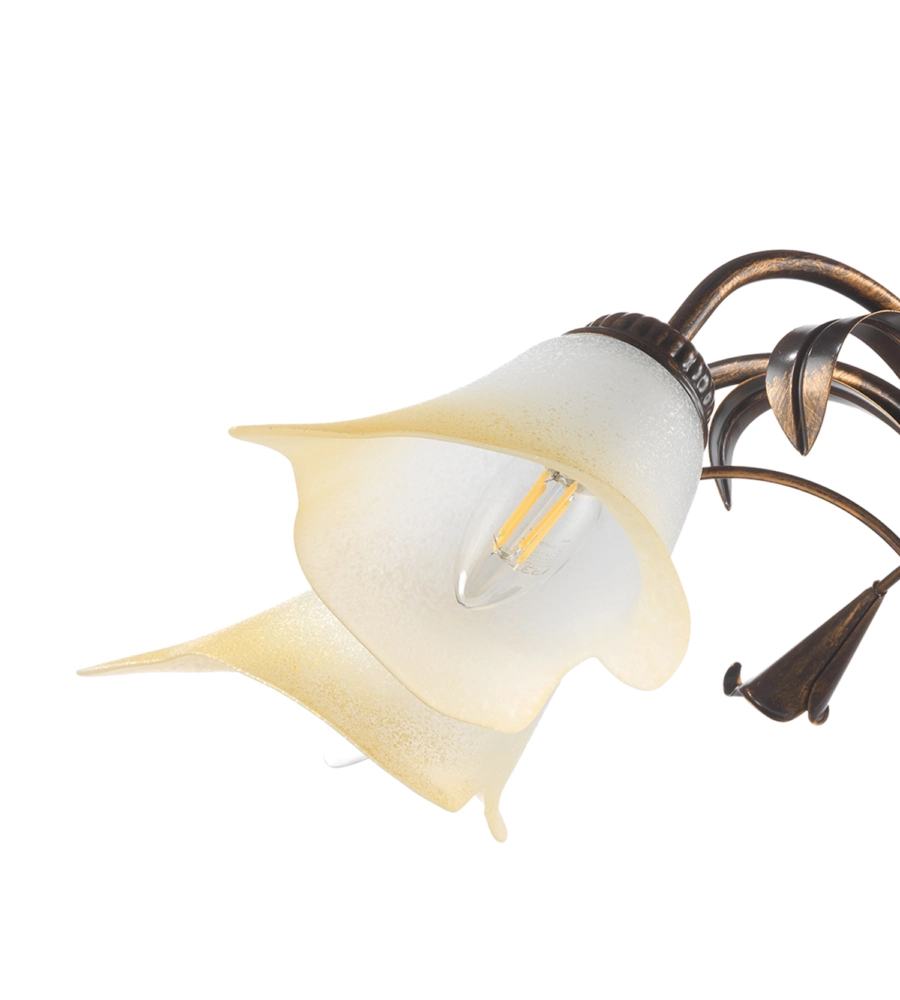 LAMPADARIO "LUCREZIA" 5 LUCI BRONZO, E14