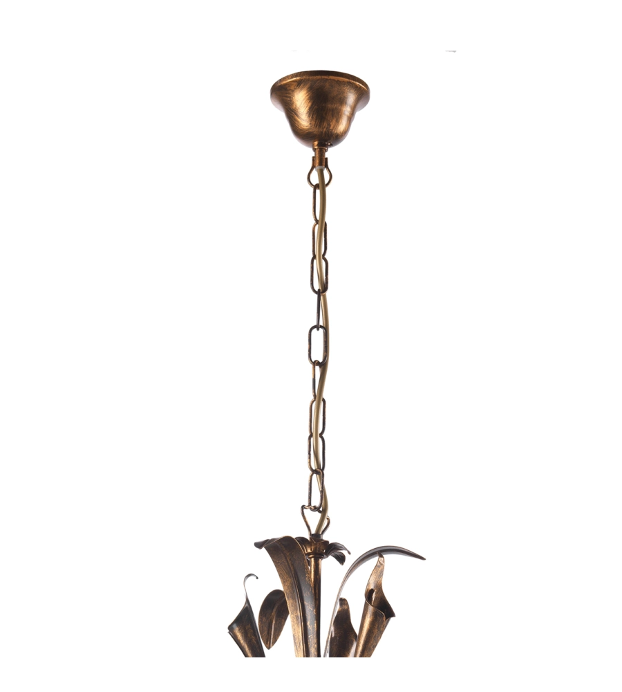 LAMPADARIO "LUCREZIA" 5 LUCI BRONZO, E14