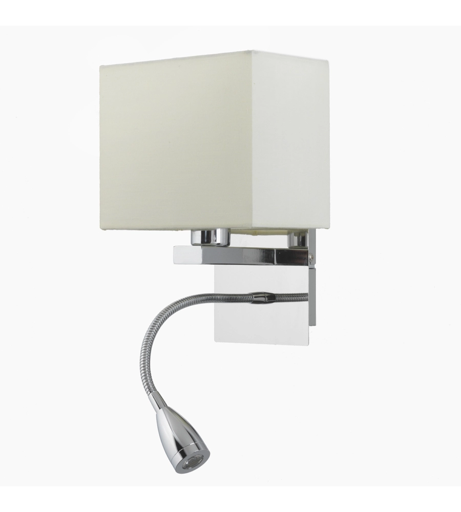APPLIQUE "BED" LED IN METALLO E TESSUTO, E14