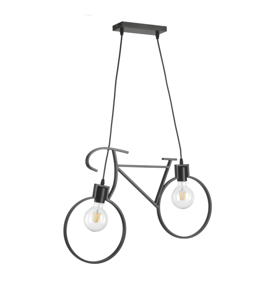 LAMPADA A SOSPENSIONE "BIKE" NERO, E27