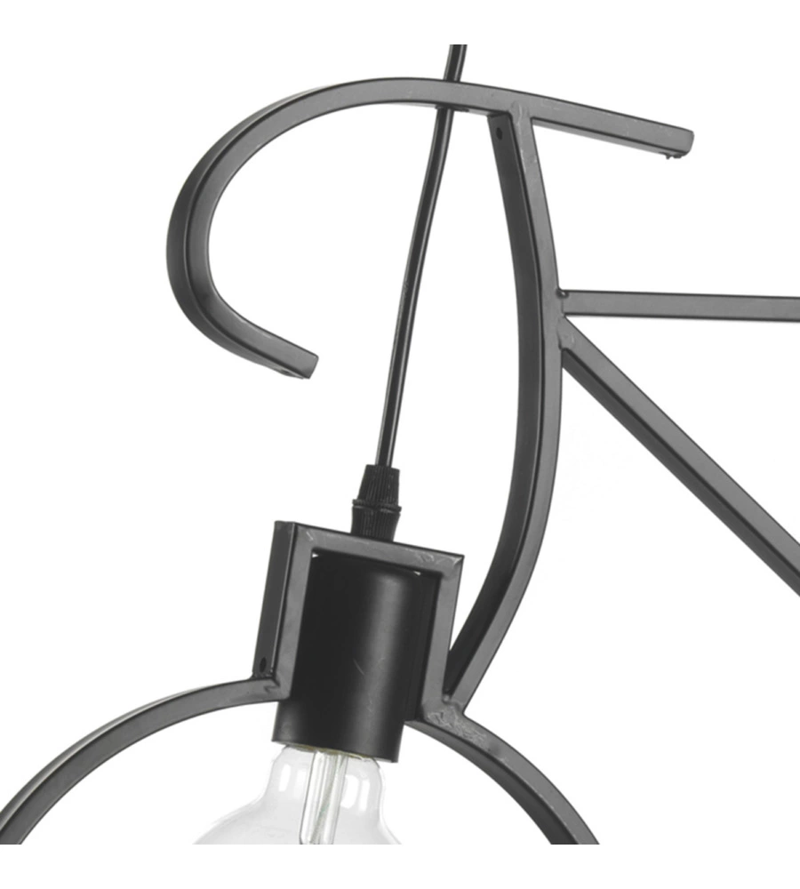 LAMPADA A SOSPENSIONE "BIKE" NERO, E27