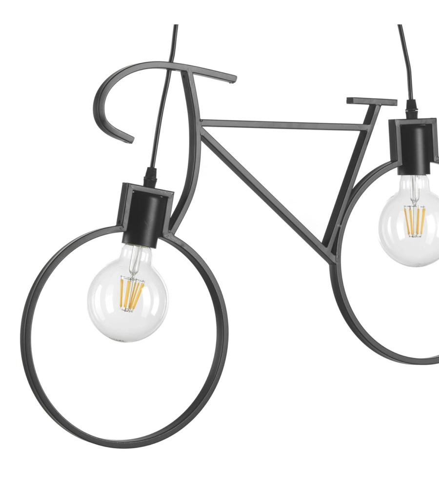 LAMPADA A SOSPENSIONE "BIKE" NERO, E27