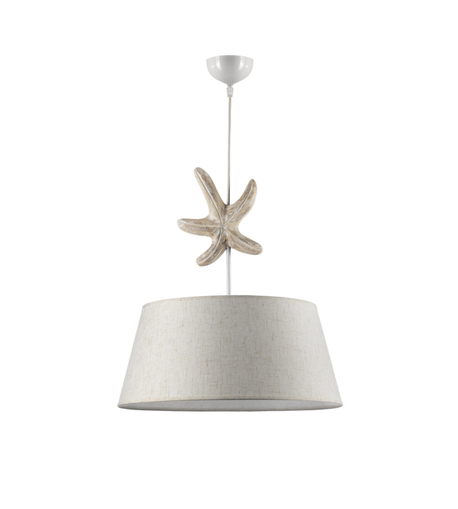 LAMPADA A SOSPENSIONE "STELLINA" LEGNO E METALLO, E27