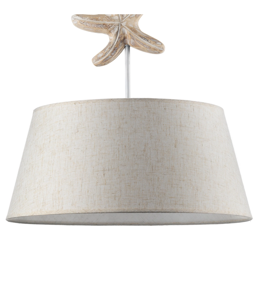 LAMPADA A SOSPENSIONE "STELLINA" LEGNO E METALLO, E27