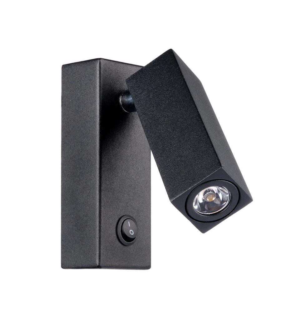 APPLIQUE LED "SPY" IN METALLO NERO, 4000K