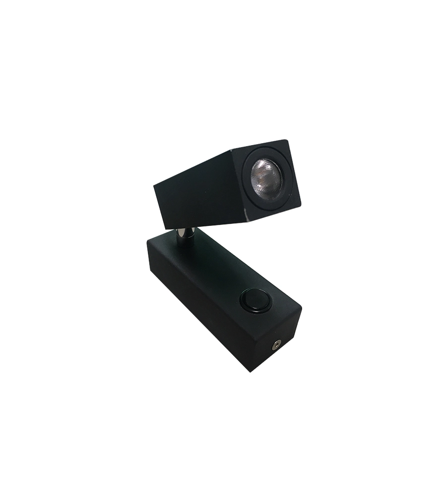 APPLIQUE LED "SPY" IN METALLO NERO, 4000K