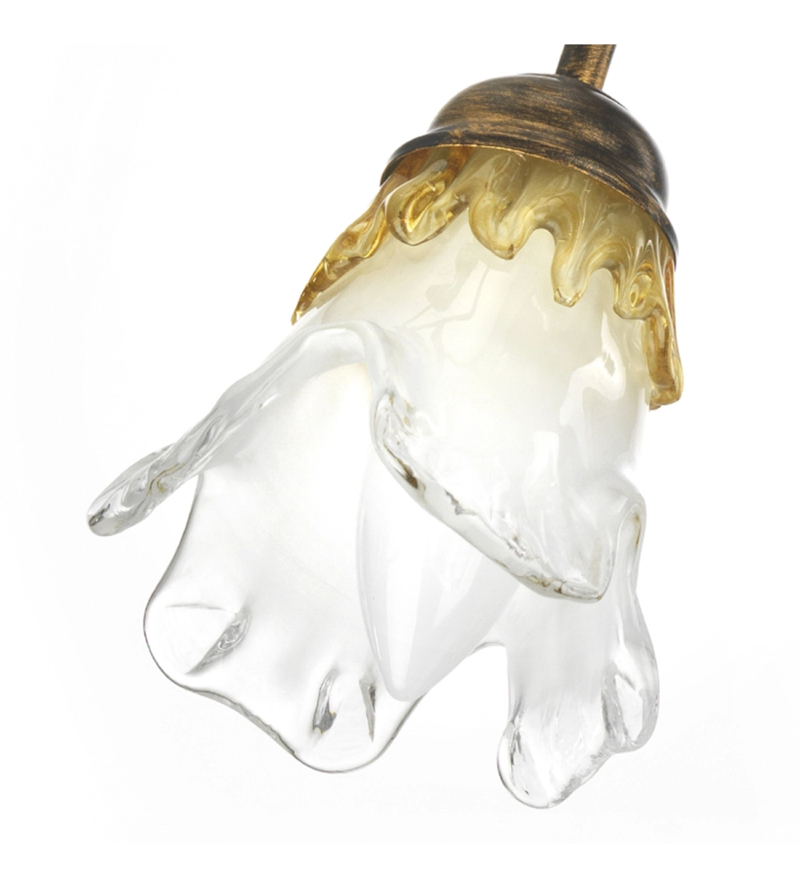 PLAFONIERA "ARIANNA" 6 LUCI COLOR BRONZO, E14