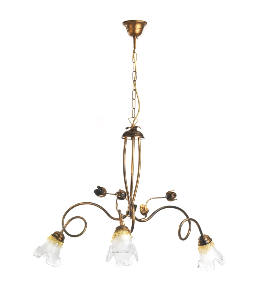 LAMPADARIO "ARIANNA" 3 LUCI BRONZO, E14