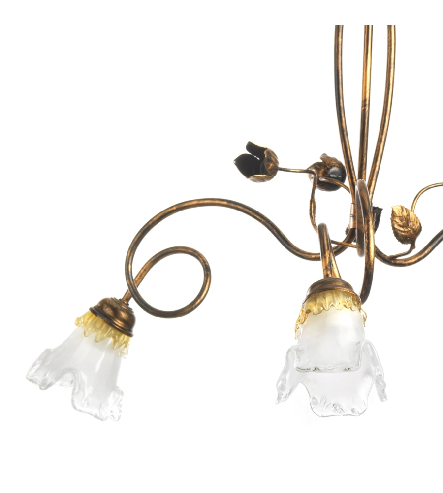 LAMPADARIO "ARIANNA" 3 LUCI BRONZO, E14