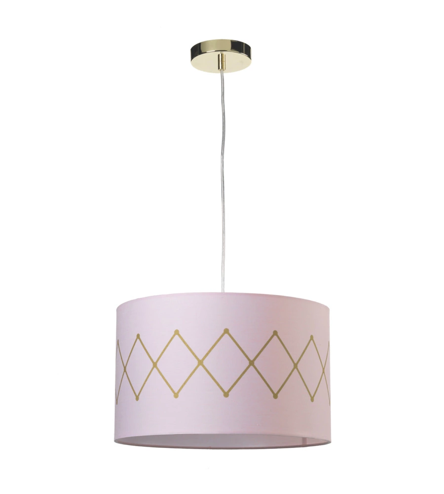 LAMPADA A SOSPENSIONE "ROSITA" ORO E ROSA, E27