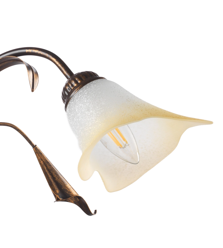 LAMPADARIO "LUCREZIA" 3 LUCI BRONZO, E14