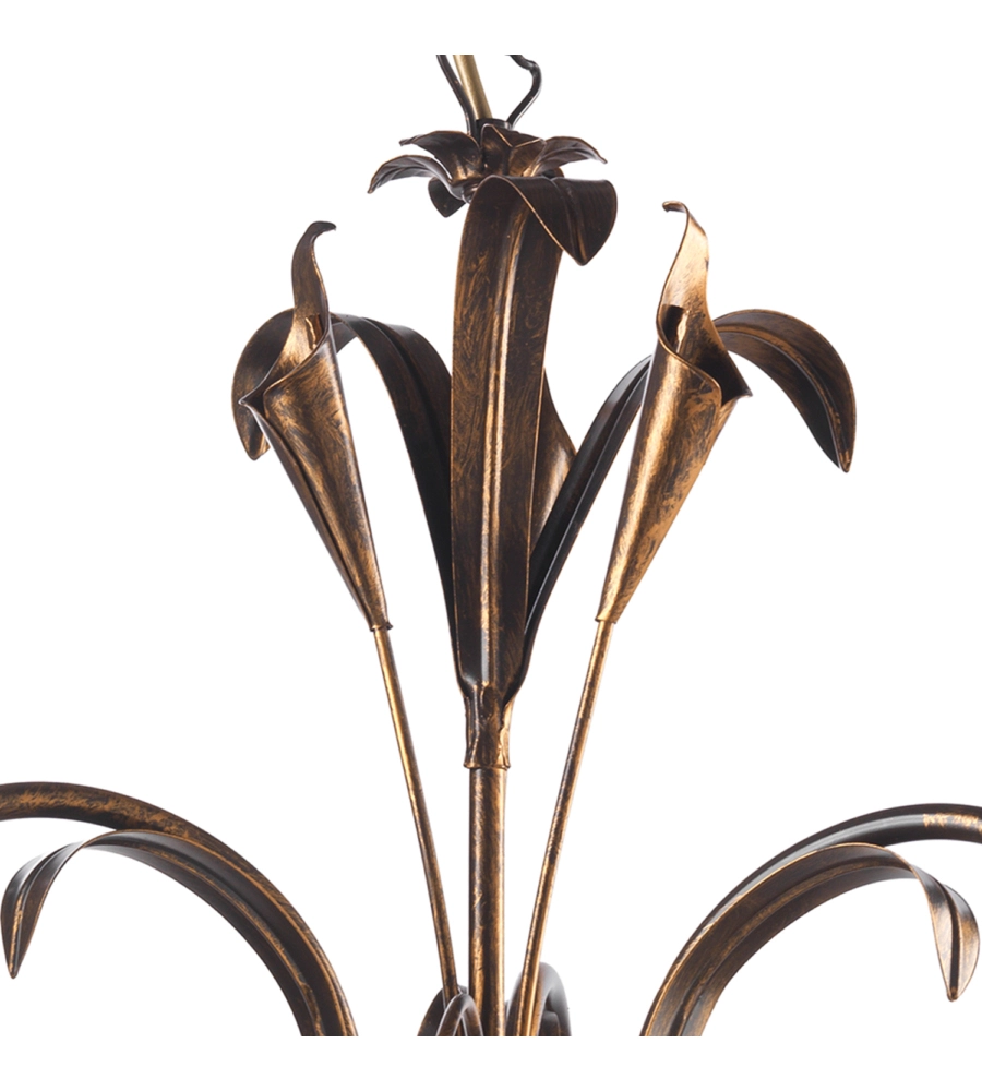 LAMPADARIO "LUCREZIA" 3 LUCI BRONZO, E14
