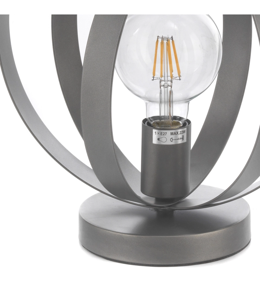 LUME "YARA" IN METALLO GRIGIO, E27