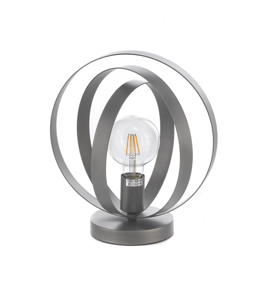 LUME "YARA" IN METALLO GRIGIO, E27