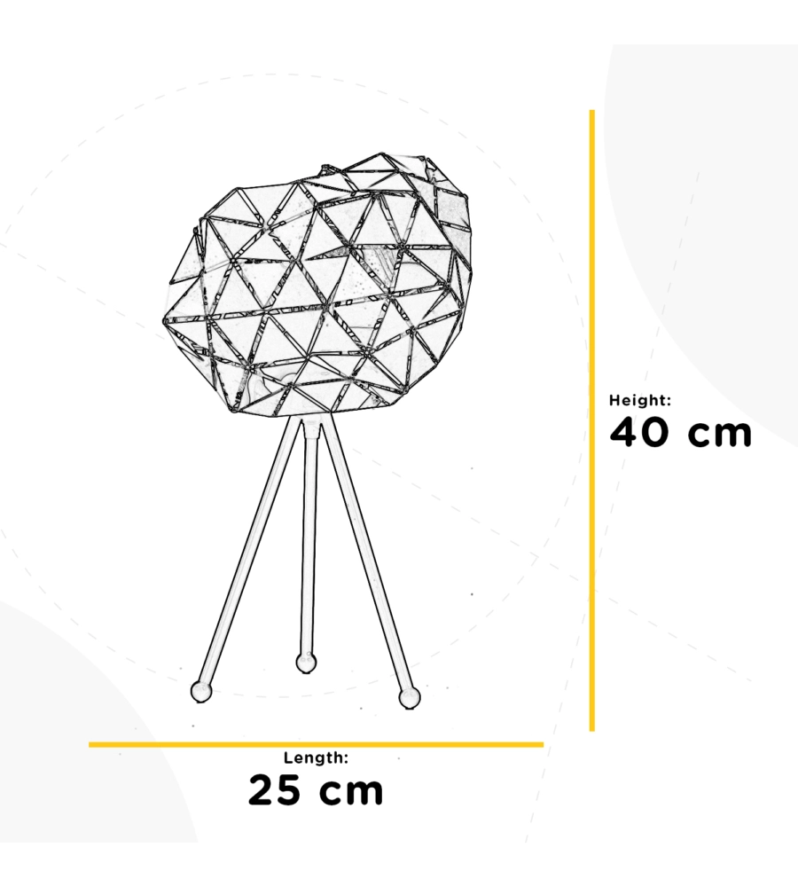 LAMPADA DA TAVOLO "ANDROMEDA" NERA E ORO, E27
