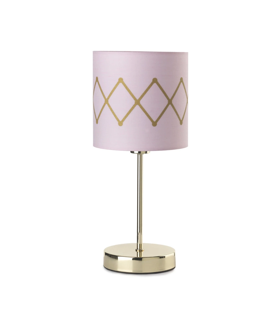 LAMPADA DA TAVOLO "ROSITA" ORO E ROSA, E14