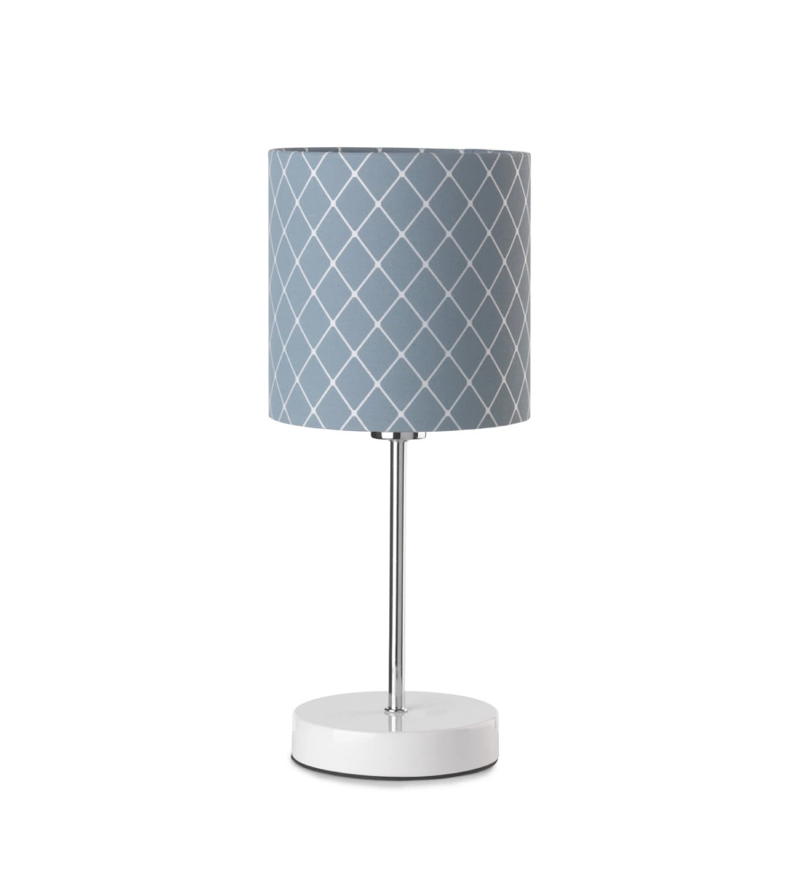 LAMPADA DA TAVOLO "NOAH" CON PARALUME AZZURRO, E14