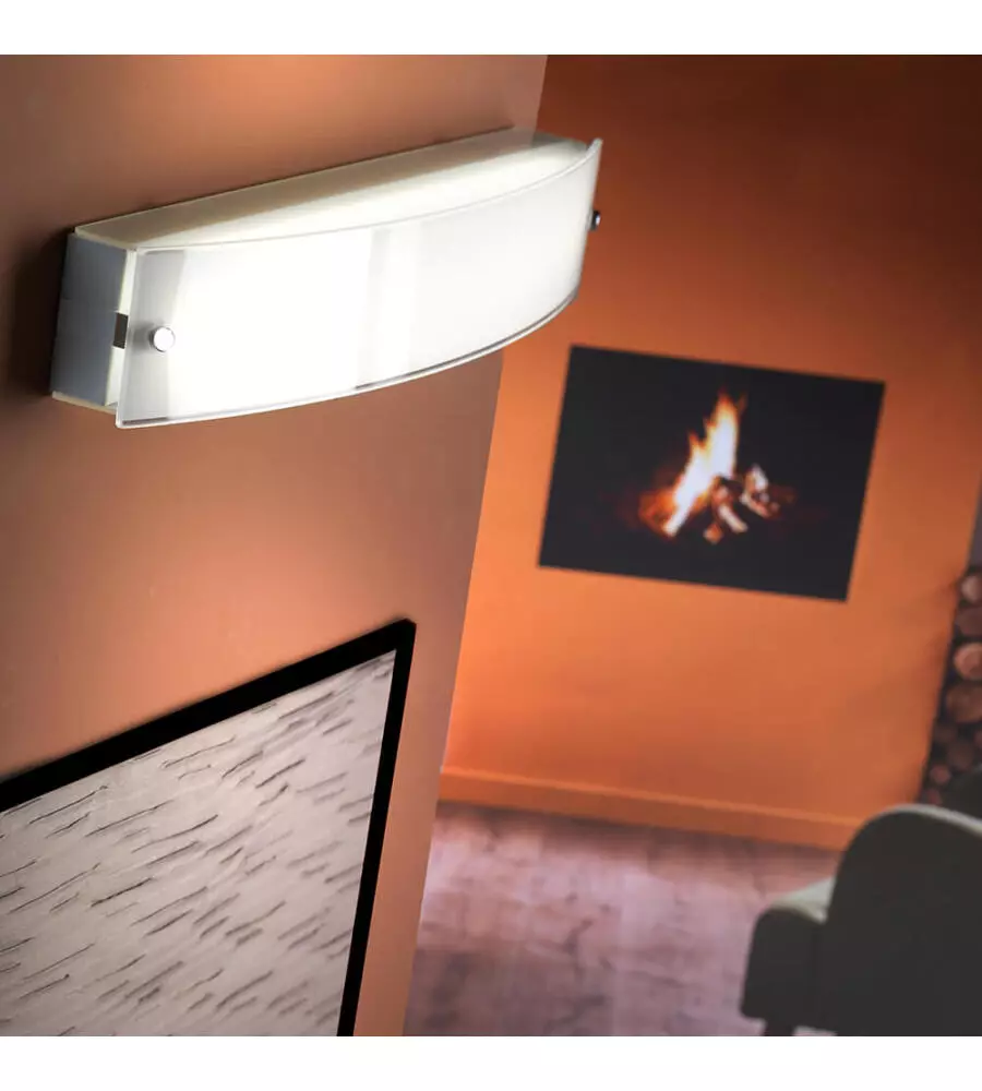 APPLIQUE LED IN METALLO E VETRO SATINATO 4000K, 12W