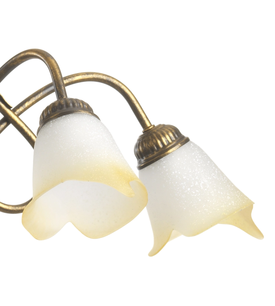 LAMPADARIO 5 LUCI IN METALLO COLOR BRONZO, E14