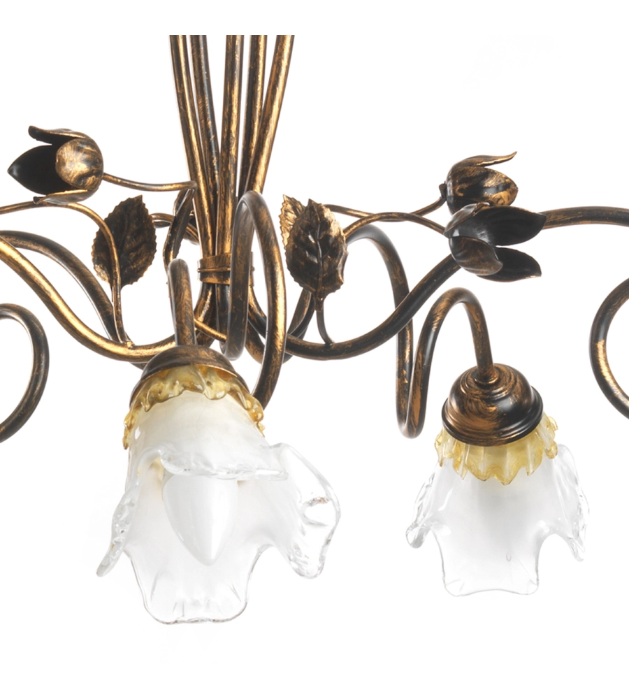 LAMPADARIO "ARIANNA" 5 LUCI BRONZO, E14