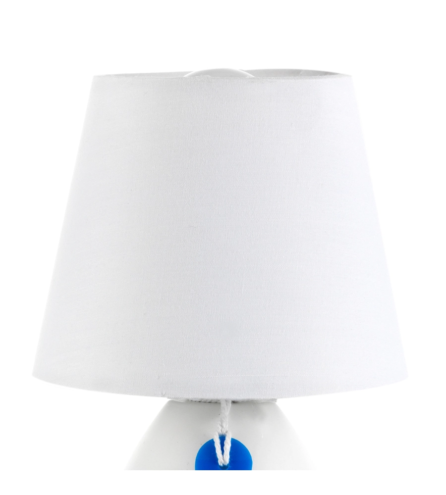 LAMPADA DA TAVOLO "ANCORINA" BIANCA E BLU, E14