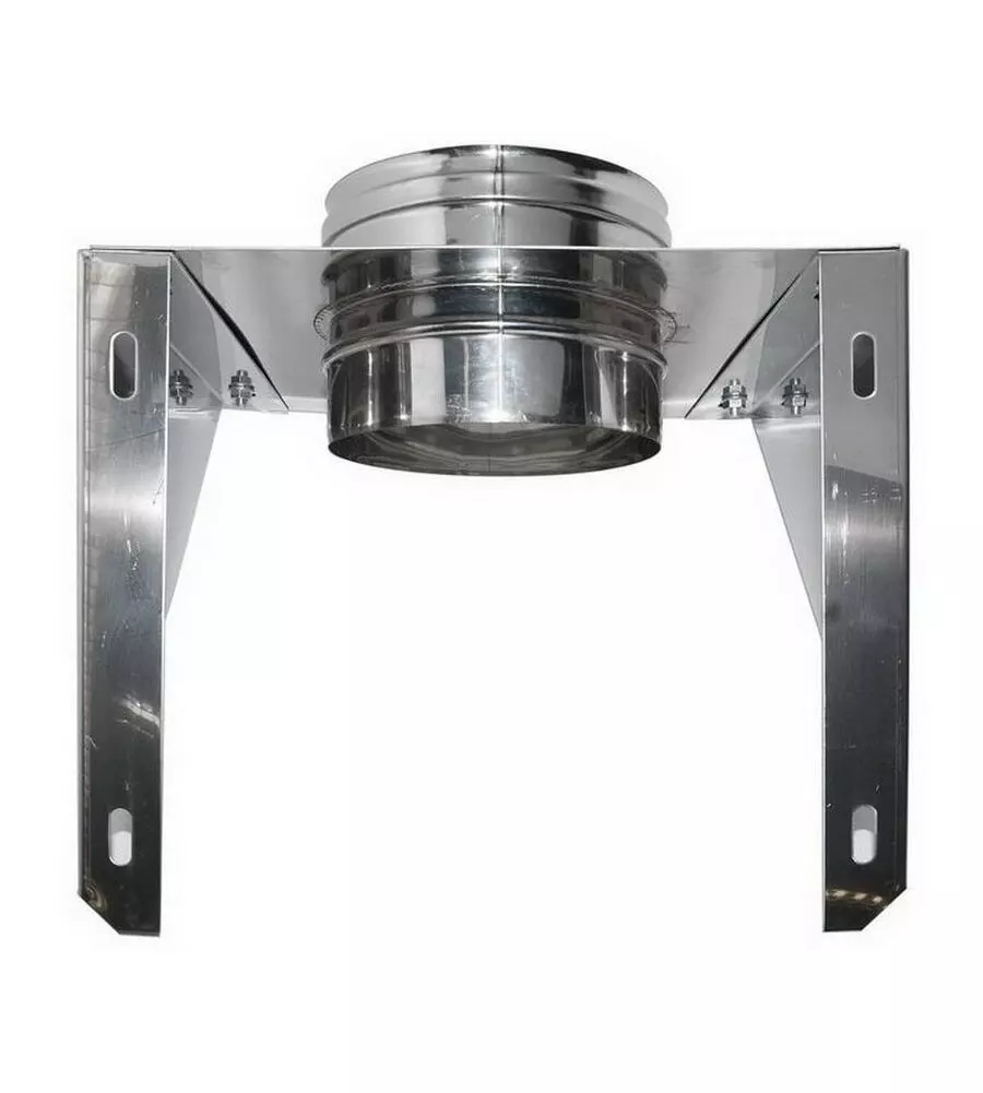 SUPPORTO MURALE APERTO PARETE DOPPIA INOX, DN 130/180