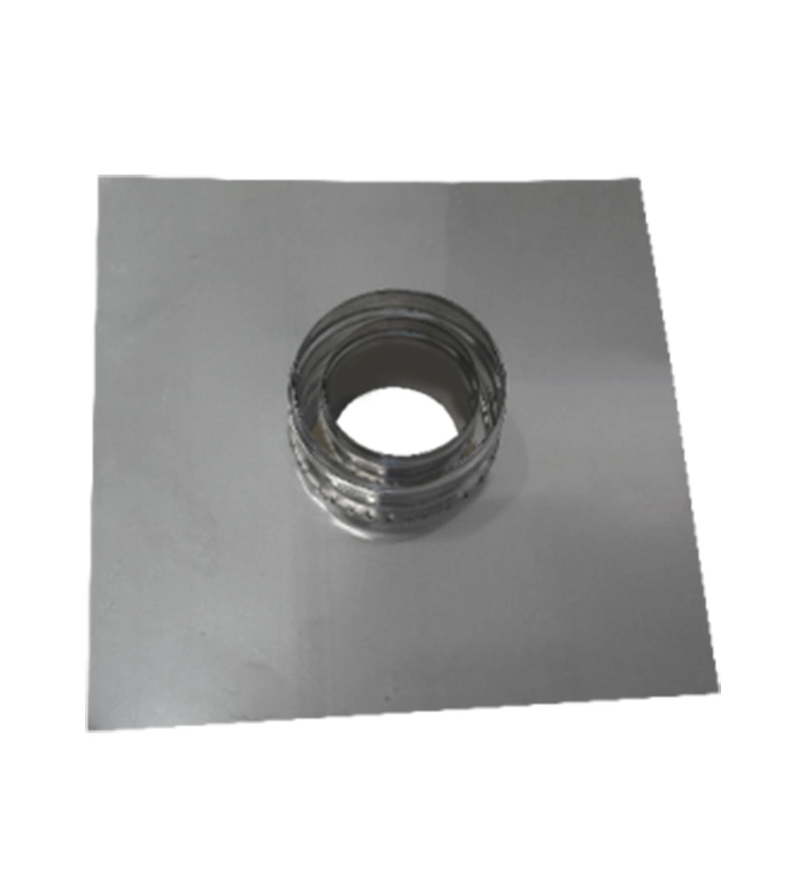 PIASTRA TRONCHETTO PASSANTE PARETE DOPPIA INOX, DN 150/200