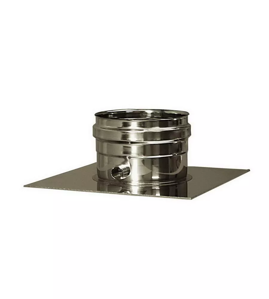 PIASTRA DRENAGGIO CHIUSA PARETE DOPPIA INOX, DN 130/180