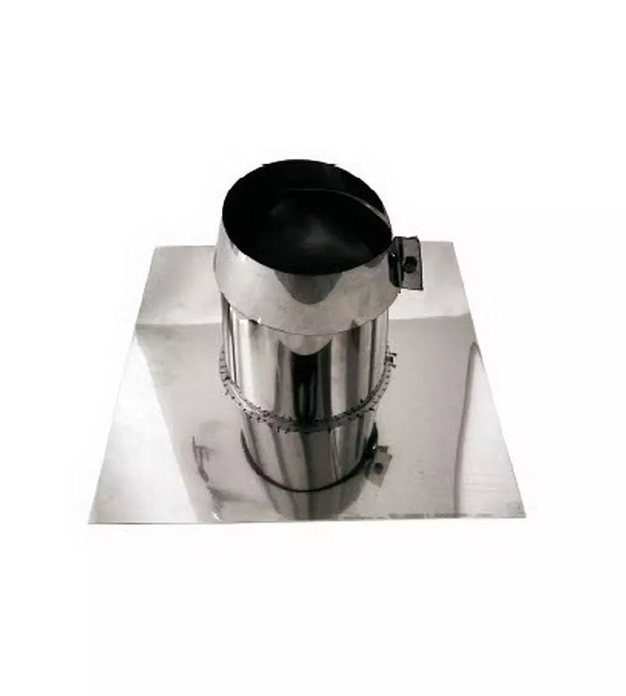 FALDALE PER TETTI PIANI PARETE DOPPIA INOX, DN 150/200