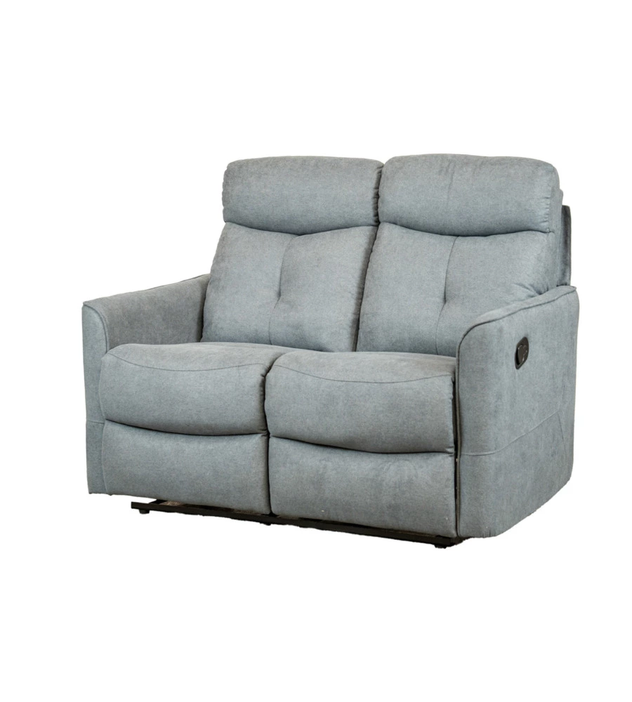 DIVANO 2 POSTI BELLAHOME "MIA" CON RECLINER MANUALE GRIGIO ANTRACITE 127X90X101 CM