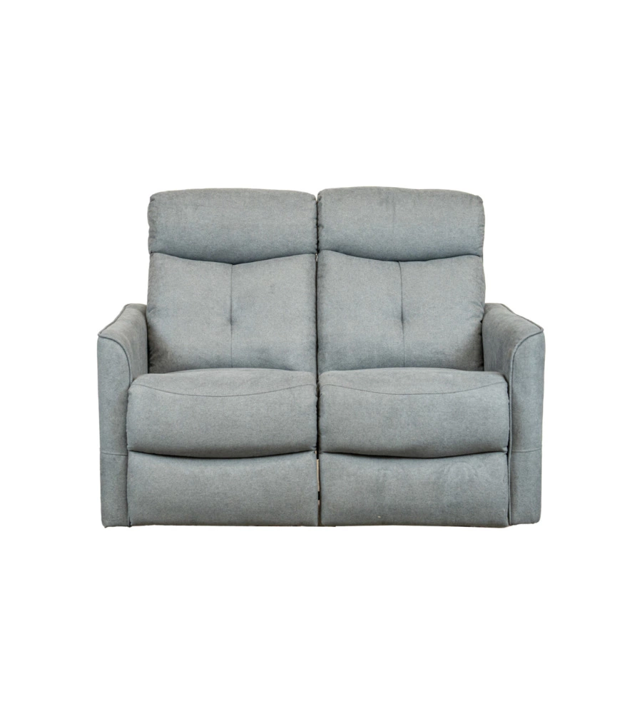 DIVANO 2 POSTI BELLAHOME "MIA" CON RECLINER MANUALE GRIGIO ANTRACITE 127X90X101 CM