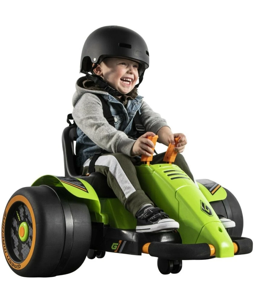 MACCHINA ELETTRICA PER BAMBINI A BATTERIA 6V MODELLO GREEN MACHINE 360