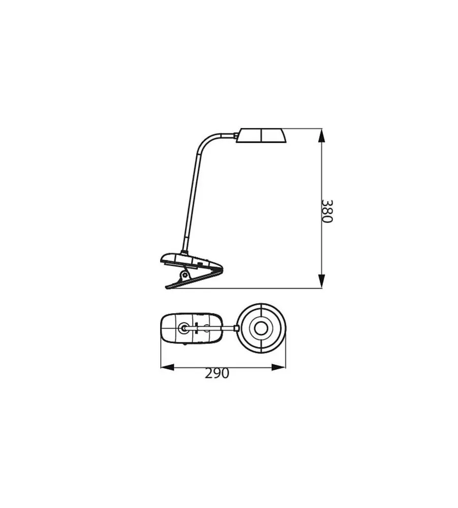LAMPADA LED DA TAVOLO "DONUTCLIP" BIANCO A MORSETTO 4000K