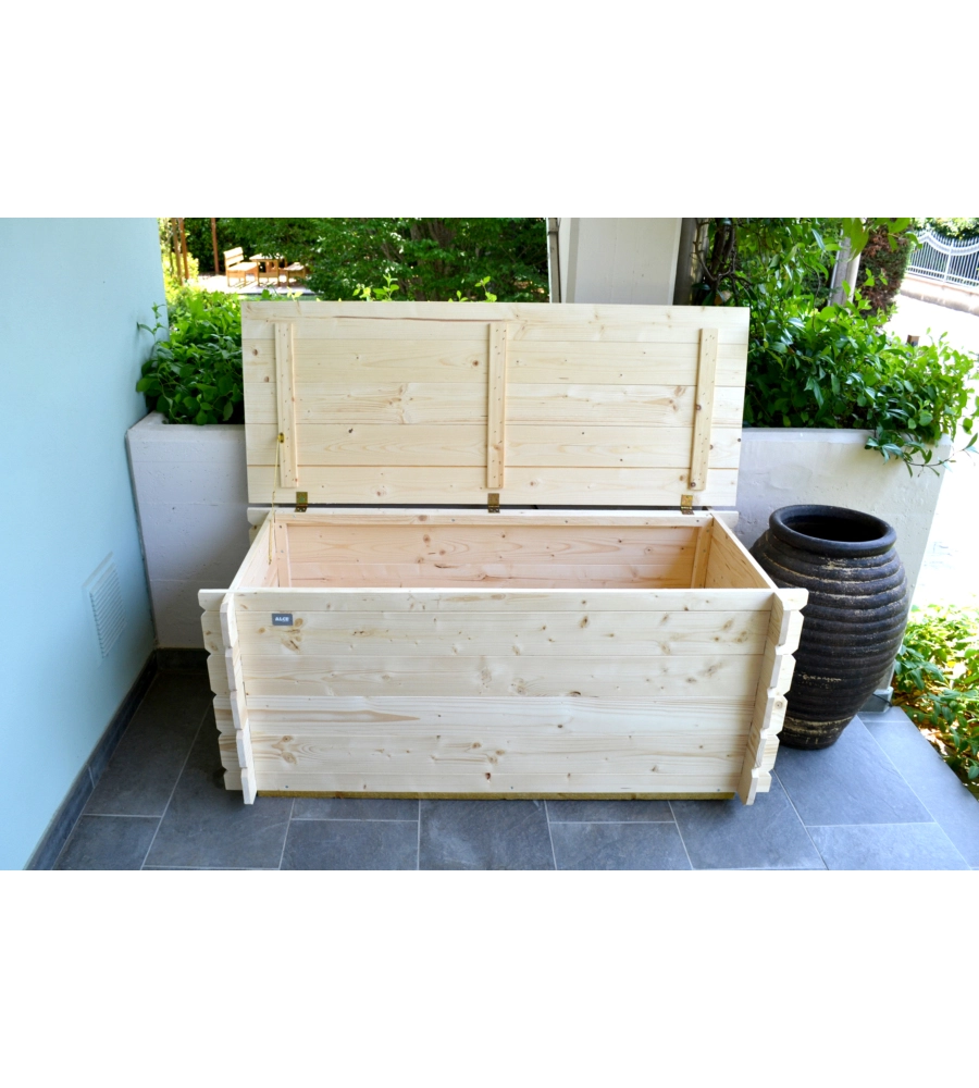 BAULE DA ESTERNO ALCE "GIOVE" IN LEGNO 250 LT 130X60X54CM