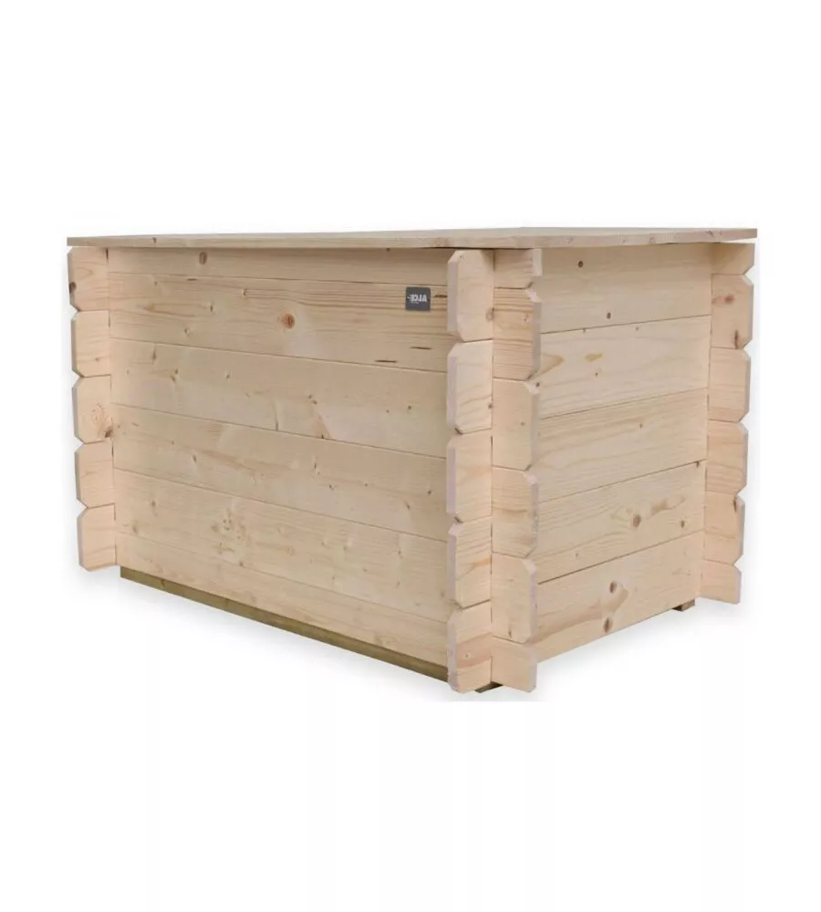 BAULE DA ESTERNO ALCE  "GIUNONE" IN LEGNO 183 LT 98X60X54 CM