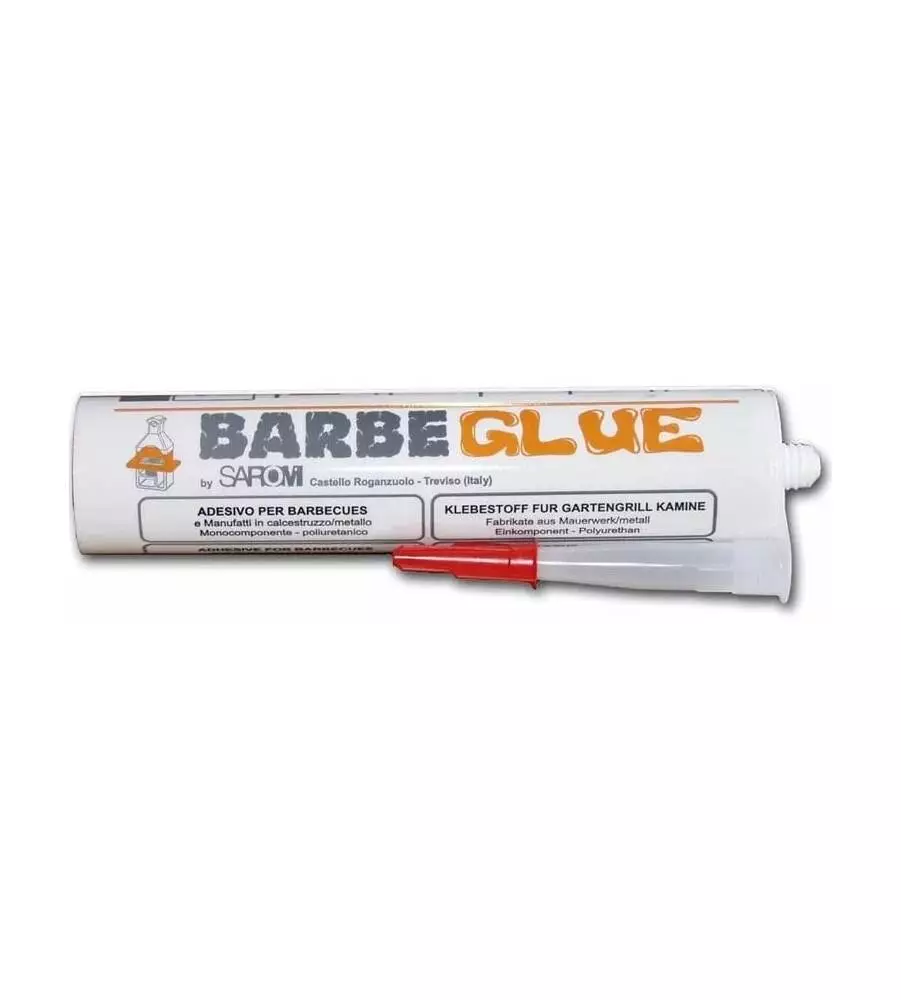 SILICONE/COLLANTE IN TUBO PER BARBECUE SAROM FUOCO "SPECIALE BARBEGLUE"