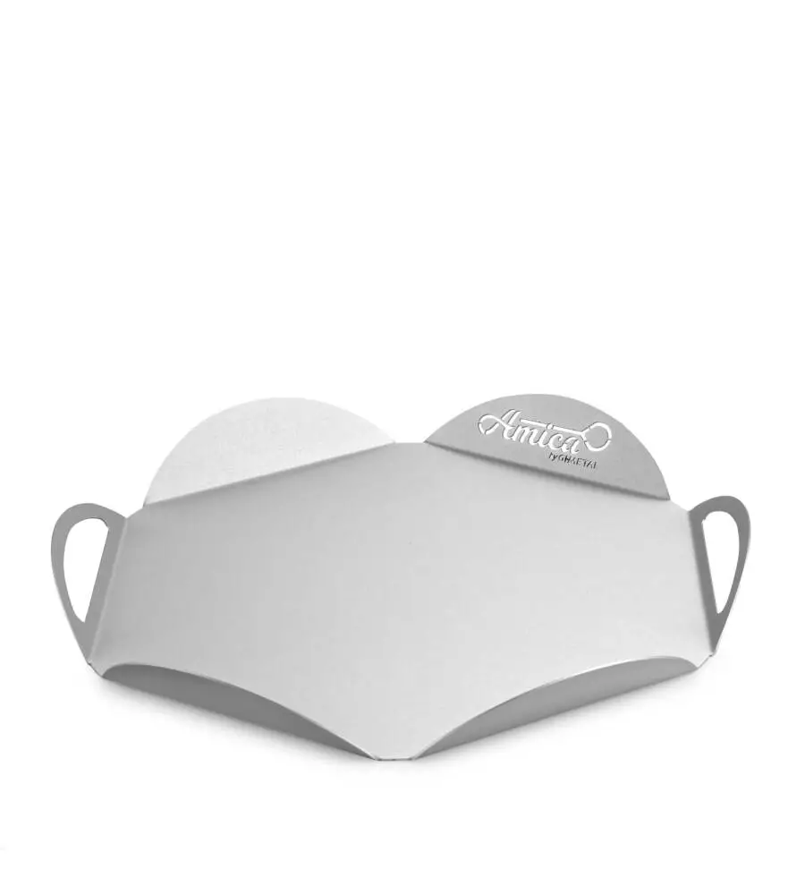 VASSOIO IN ALLUMINIO GIMETAL CON DISEGNO PETALO, 33 CM