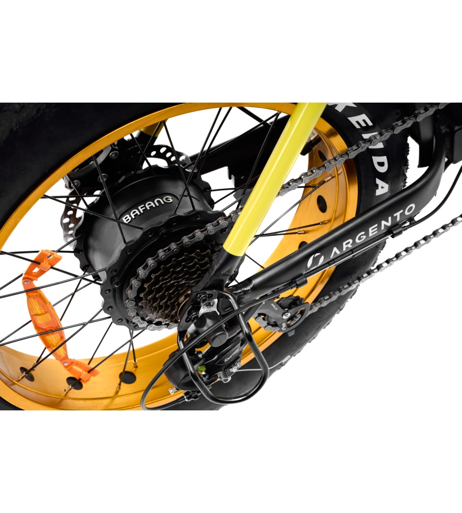 BICI ELETTRICA PIEGHEVOLE E-BIKE MINIMAX YELLOW CON BATTERIA 36 V - ARGENTO