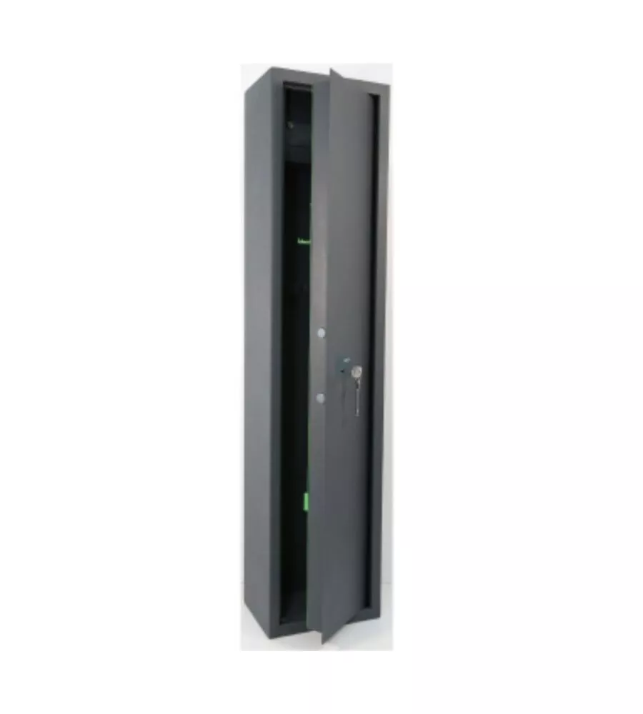 ARMADIO PORTAFUCILI 5 POSTI IN ACCIAIO CON TESORETTO, 31,8X22,2X138,5 CM