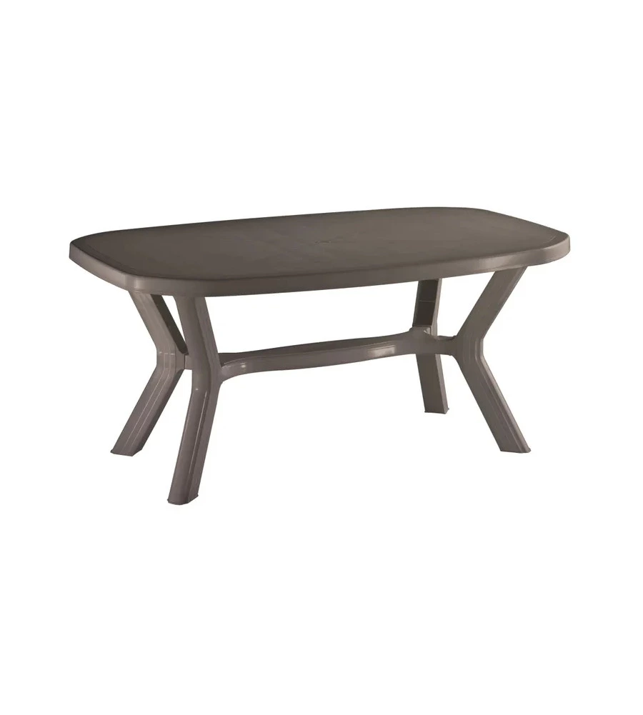 TAVOLO  DA ESTERNO "ANTIBE" IN POLIPROPILENE TAUPE 160X90X73 CM