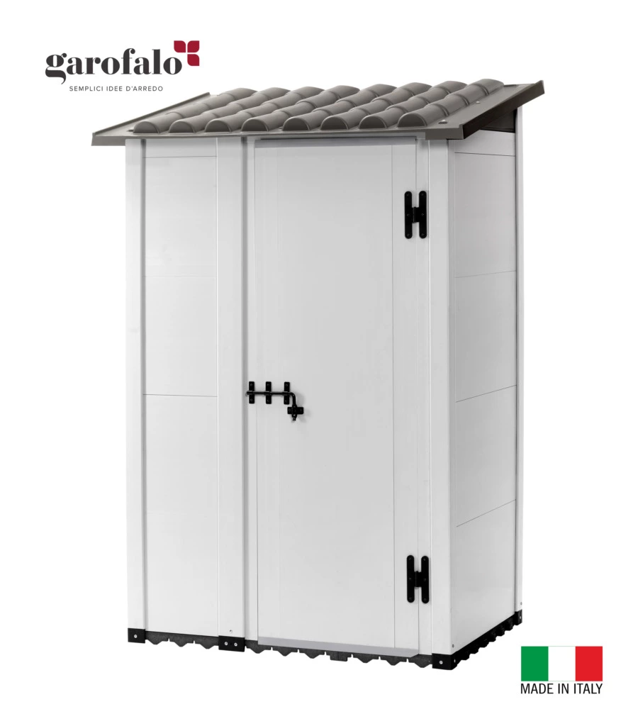CASETTA DA GIARDINO URBAN 100 1 PORTA DECENTRATA, 139X95X201 CM - GAROFALO
