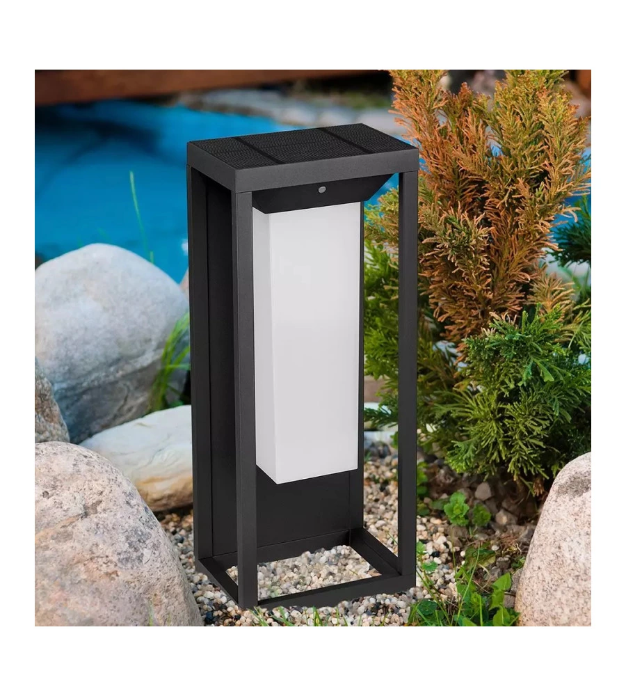 LAMPADA SOLARE LED CON SENSORE DI MOVIMENTO H29 CM, 3000K