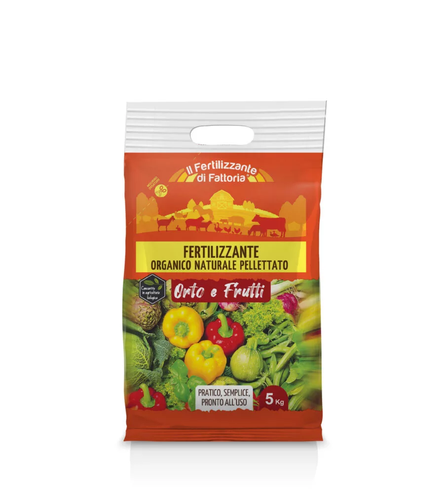 CONCIME ORGANICO FERTILIZZANTE DI FATTORIA PER ORTO E FRUTTI EUROTERRIFLORIA  5 KG