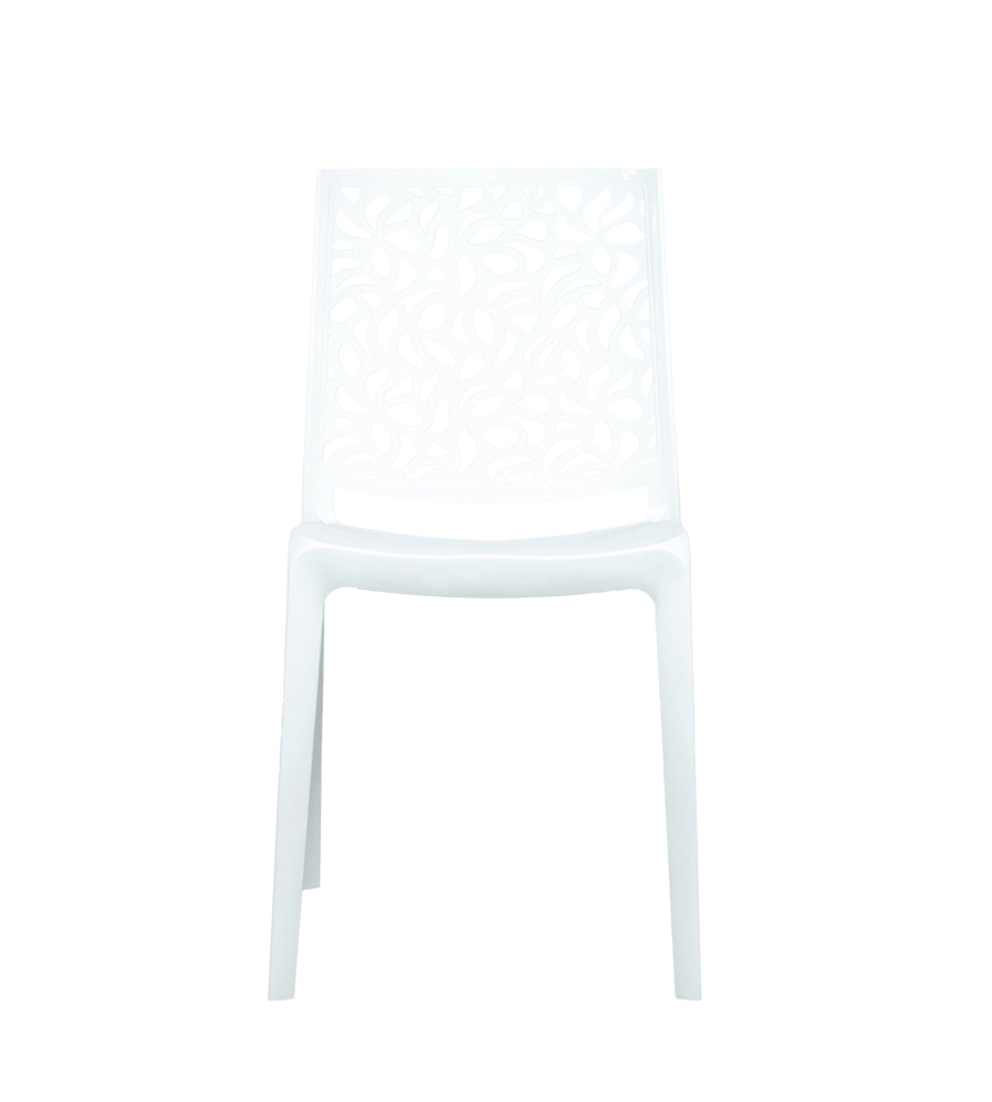 SEDIA DA INTERNO MONOBLOCCO "LONDON" IN RESINA BIANCO, 44X56X83,5 CM
