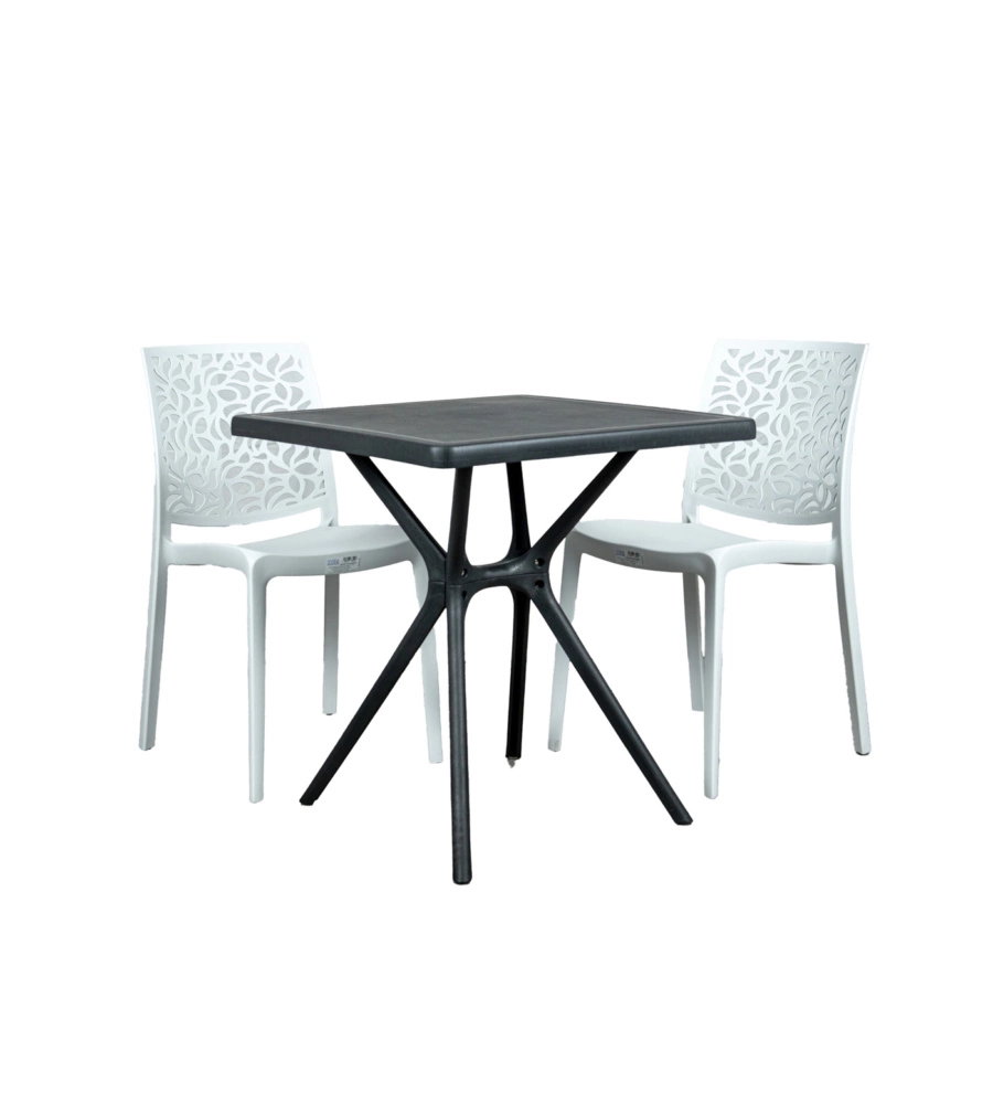 SEDIA DA INTERNO MONOBLOCCO "LONDON" IN RESINA BIANCO, 44X56X83,5 CM