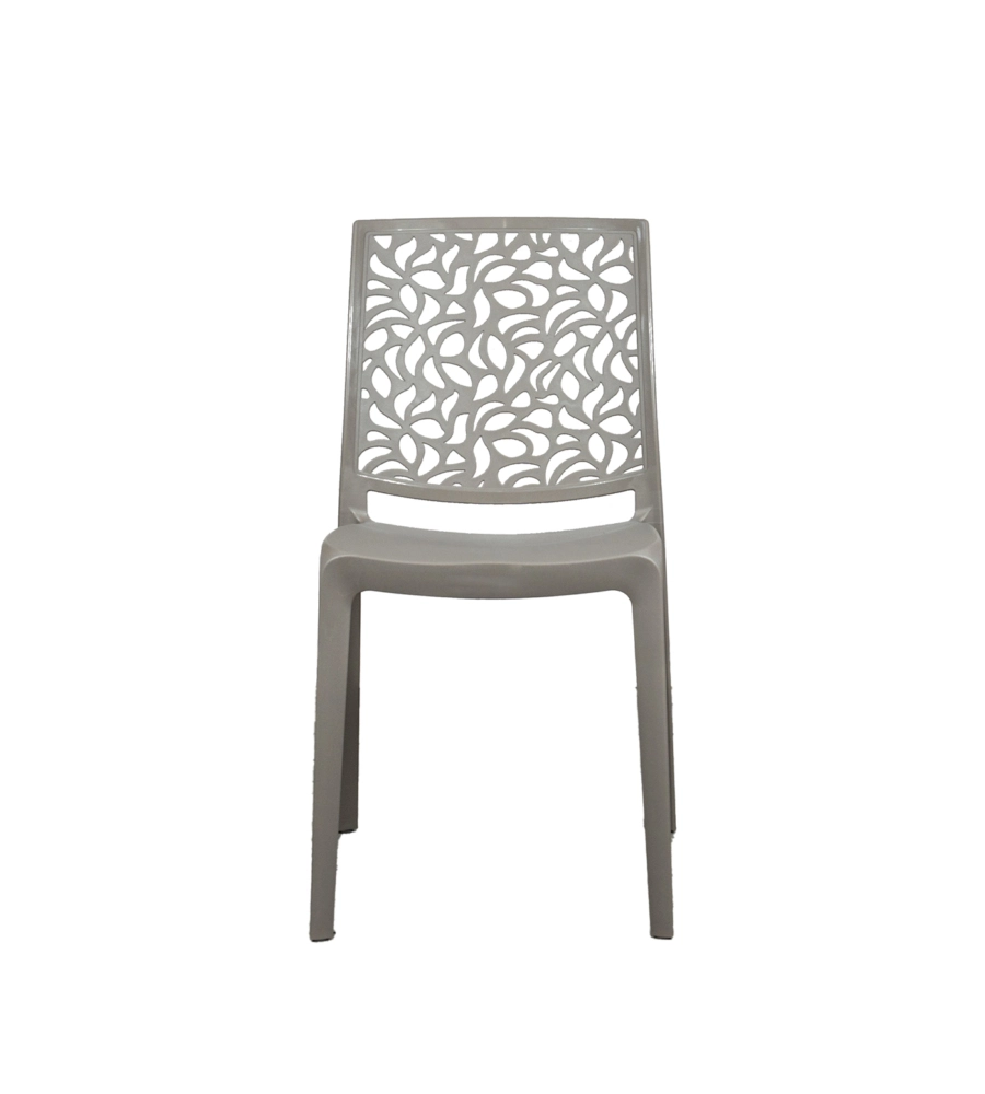 SEDIA DA INTERNO "LONDON" MONOBLOCCO IN RESINA COLOR TAUPE, 44X56X83,5 CM