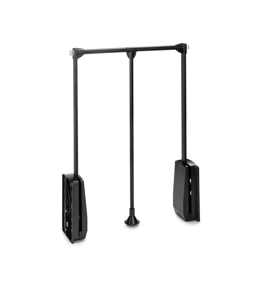 APPENDIABITI PER ARMADIO ACCIAIO NERO, 45-60 CM