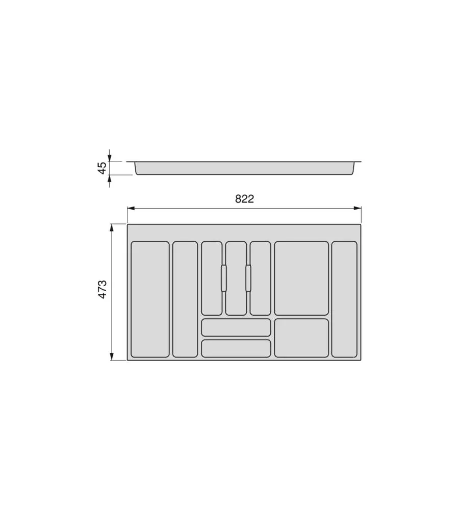 PORTAPOSATE PER CASETTI DA CUCINA, MODULO 90CM