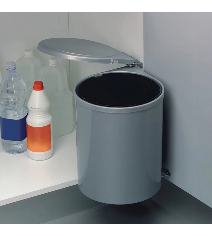 PATTUMIERA DIFFERENZIATA FISSAGGIO ALL'ANTA PLASTICA GRIGIA